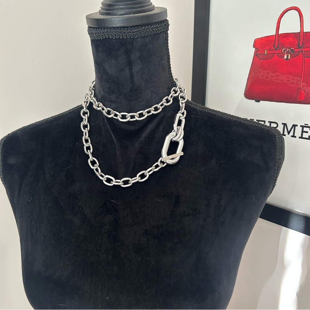 Silver Chunky Chain Link Necklace